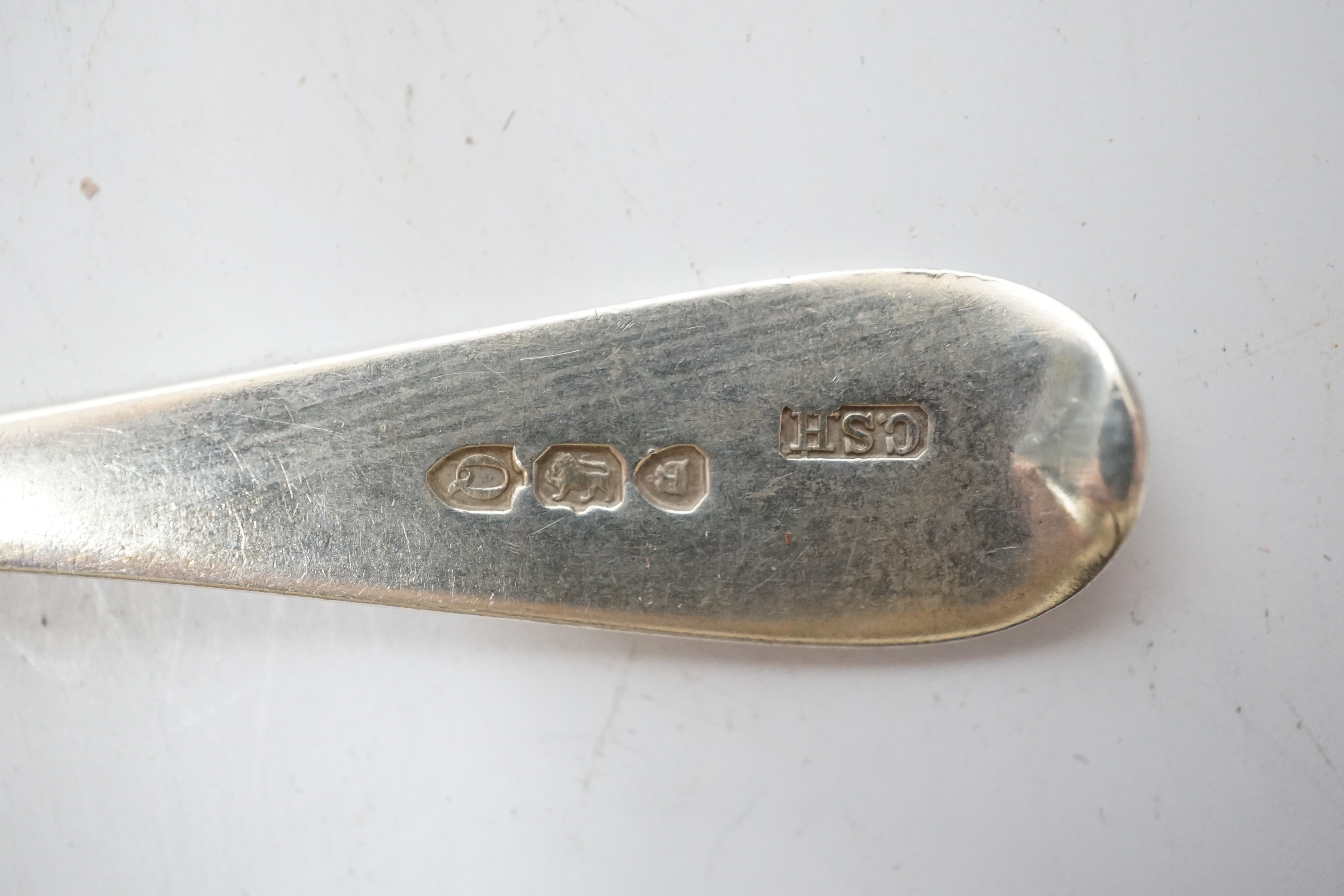 An Edwardian silver two handled bowl, Chester, 1902, diameter 10.4cm, a sterling bowl, a pair of engraved silver tub salts and matching salt spoons, Mappin & Webb, Sheffield, 1908 and a set of five silver teaspoons.
